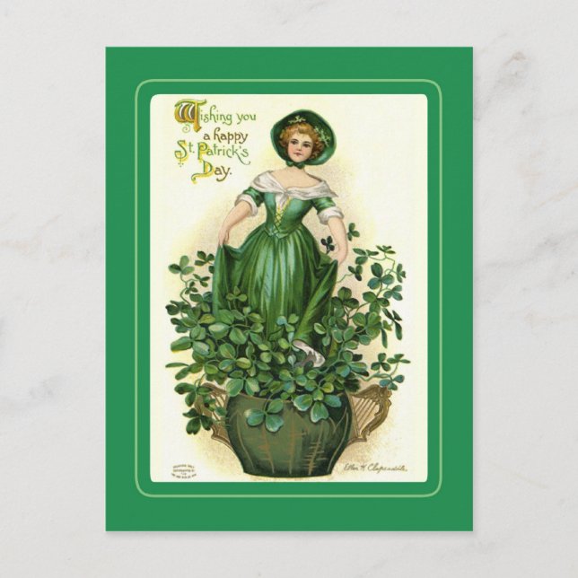 Vintage St Patrick's Day postcard (Front)
