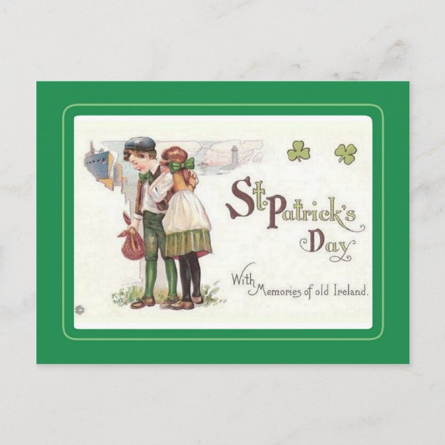 Vintage St Patrick's Day postcard (Front)