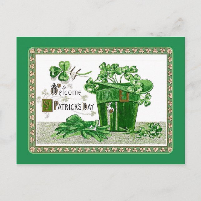 Vintage St Patrick's Day postcard (Front)