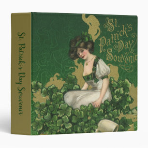 Vintage St. Patrick's Day Souvenir, Irish Lass Binder