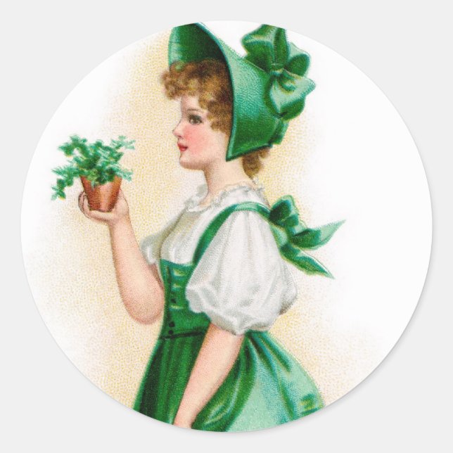 Vintage St. Patrick's Day Sticker (Front)
