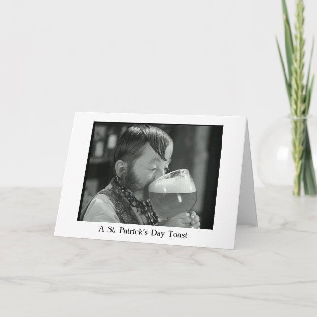 Vintage St. Pat's Day - An Irish Drinking Toast, Card (Front)