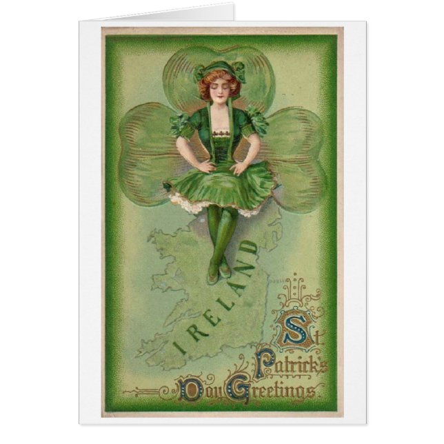 Vintage St. Pat's Day Irish Blessing, (Front)
