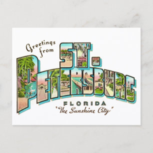 Vintage St Petersburg FL Postcard