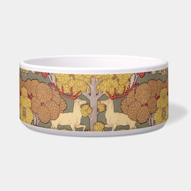 Vintage Stag Deer Forest Sage Green Pattern (Front)