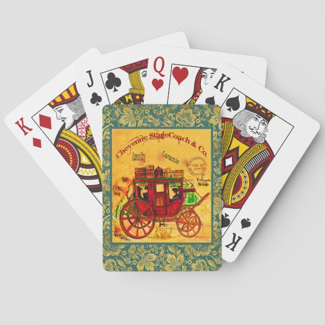 Vintage StageCoach Playing Cards by Artist (Back)