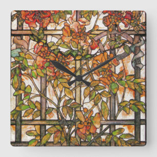 Vintage Stained Glass Clock