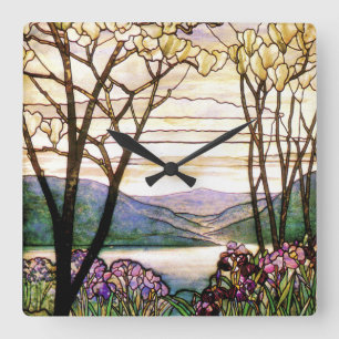 Vintage Stained Glass Clock