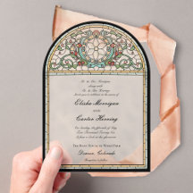 Vintage Stained Glass Effect Wedding