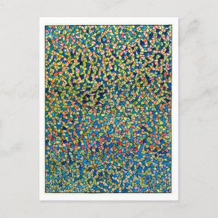 Vintage Stained Glass Mosaic Postcard