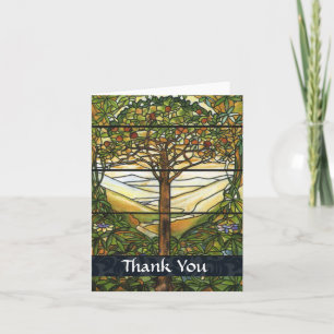Vintage Stained Glass Thank You Card