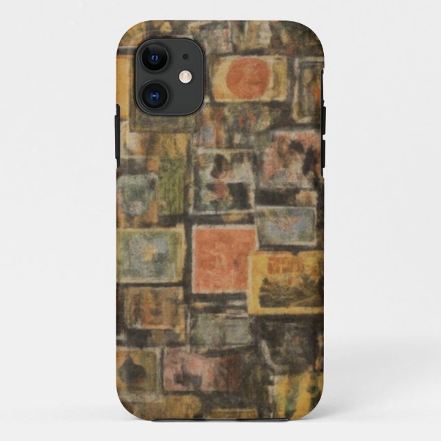 Vintage Stamp Collage Mobile Case (Back)