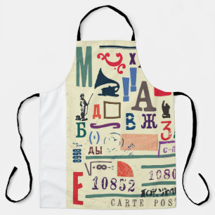 Vintage Stamp: Document Decor Apron