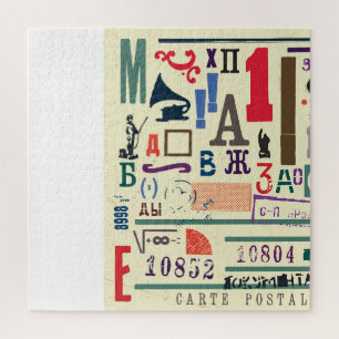 Vintage Stamp: Document Decor Jigsaw Puzzle