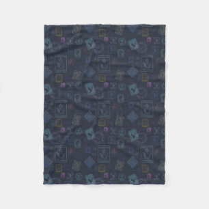 Vintage Stamp Pattern Fleece - Dark Blanket