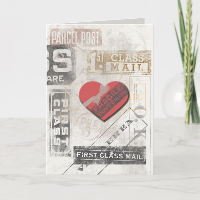 Vintage Stamp Valentine Card (Front)