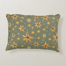Vintage Star Design Accent Pillow