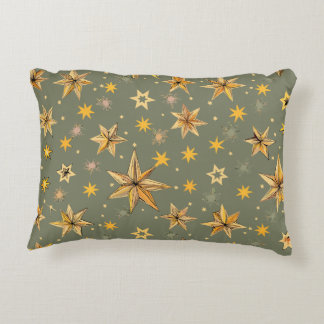 Vintage Star Design Accent Pillow
