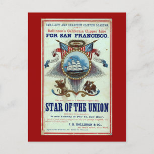 Vintage Star of Union Advertisement Postcard
