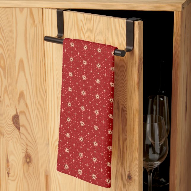 Vintage Star Pattern Kitchen Towel (Thirds Fold)