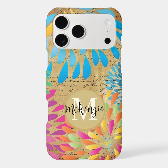 Vintage StarBurst Flower Personalized iPhone 5 (Back)