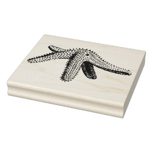 Vintage Starfish Rubber Art Stamp