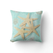 Vintage Starfish Throw Pillow