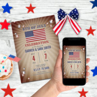 Vintage Stars American Flag 4th of July Party