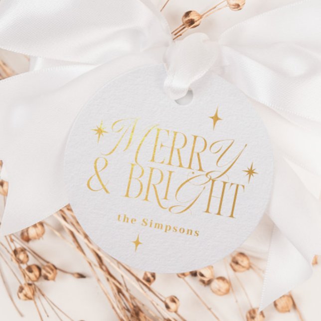 Vintage Stars Merry & Bright Favour Tags (Creator Uploaded)