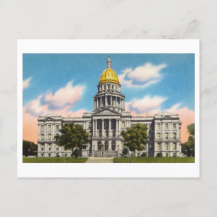 Vintage State Capitol in Denver, Colorado Postcard