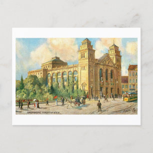 Vintage State Theatre in Bromberg, Germany Postcard