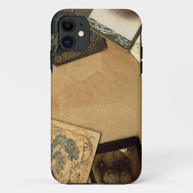 Vintage Stationary Old Photos Case-Mate iPhone Case (Back)