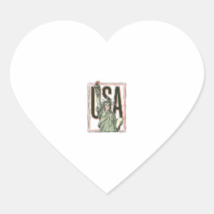 Vintage Statue of Liberty Bubblegum Graphic Tee_1 Heart Sticker