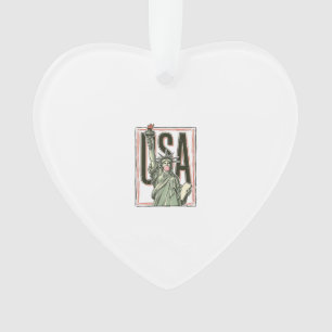 Vintage Statue of Liberty Bubblegum Graphic Tee_1 Ornament