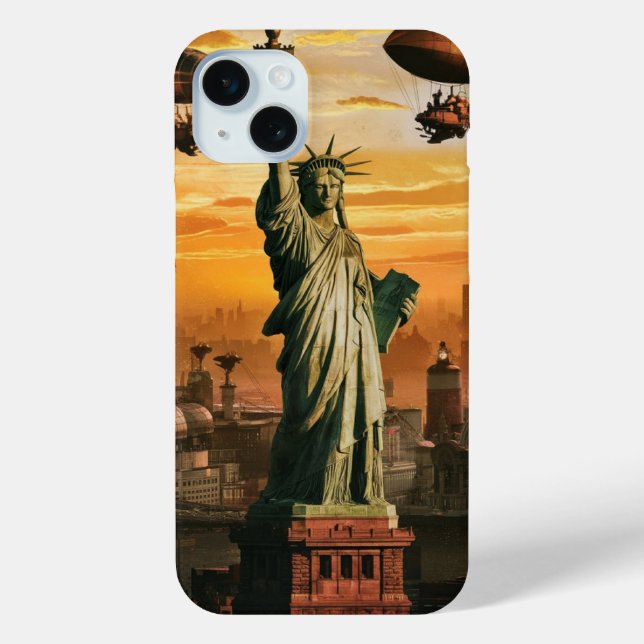 Vintage Statue of Liberty Case-Mate iPhone Case (Back)