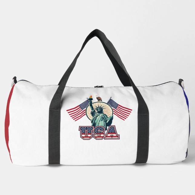 Vintage, Statue of Liberty  Duffle Bag (Front)