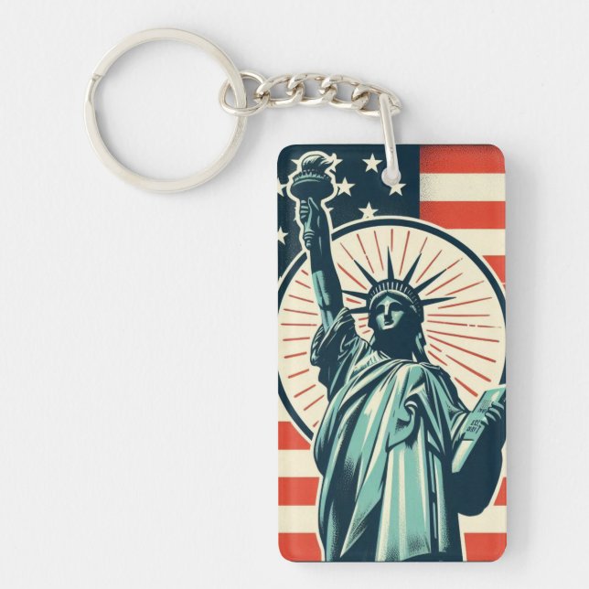 Vintage, Statue of Liberty Keychain (Front)