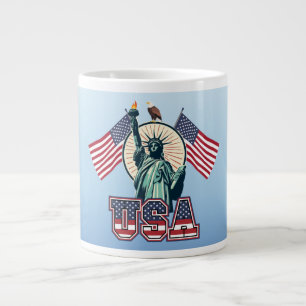 Vintage, Statue of Liberty Large Coffee Mug