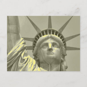 Vintage Statue of Liberty New York Close-Up Photo Holiday Postcard