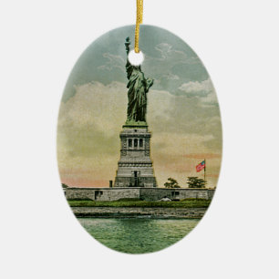 Vintage Statue of Liberty, New York Harbour Ceramic Ornament