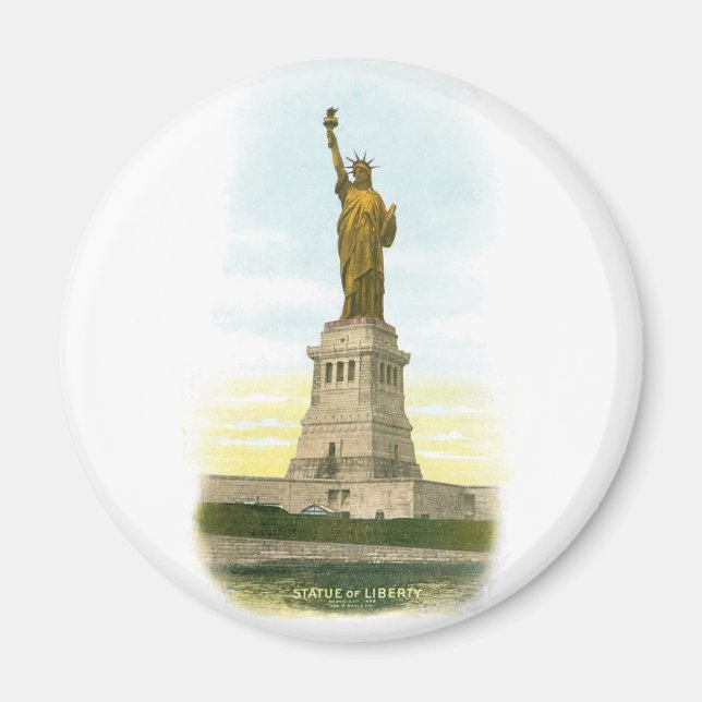 Vintage "Statue of Liberty" Poster Magnet (Front)