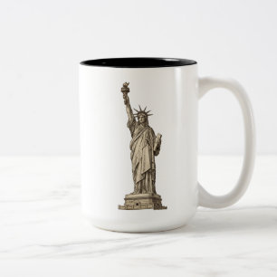 Vintage Statue of Liberty Two-Tone Coffee Mug
