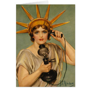 Vintage Statue of Liberty, WWI Patriotic War Ad