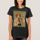 Vintage Statue of Liberty, WWI Patriotic War Ad T-Shirt (Front)