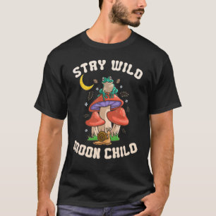 Vintage Stay Wild Moon Child Retro 90s Hippie Frog T-Shirt