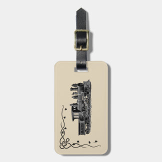 Vintage Steam Engine Luggage Tag