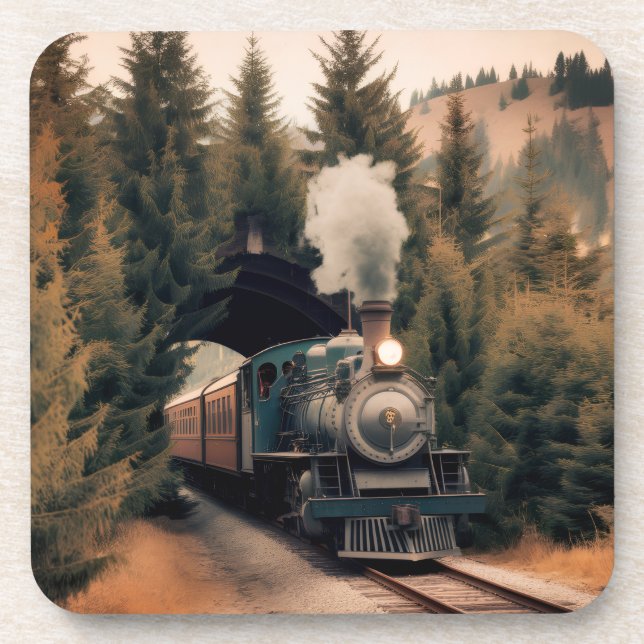 Vintage Steam Engine Train Coaster (Front)
