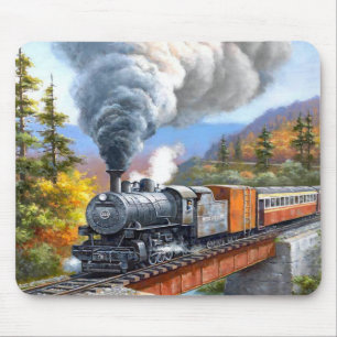 Vintage Steam Engine Train Mouse Pad