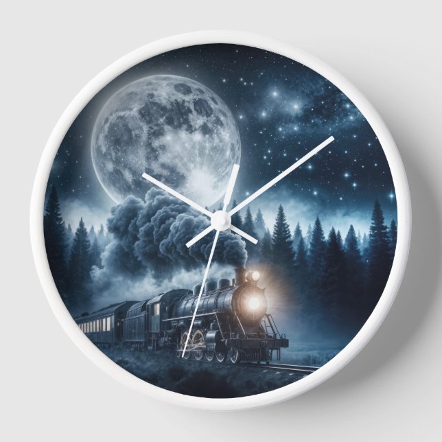 Vintage Steam Locomotive Clock (Front)