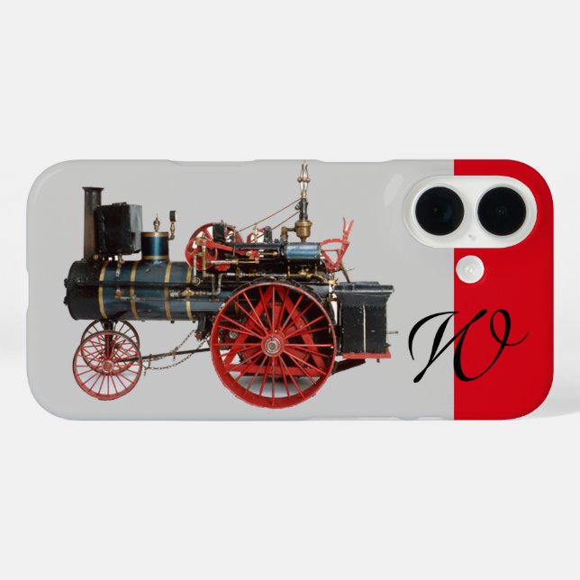 VINTAGE STEAM LOCOMOTIVE MONOGRAM Case-Mate iPhone CASE (Back (Horizontal))